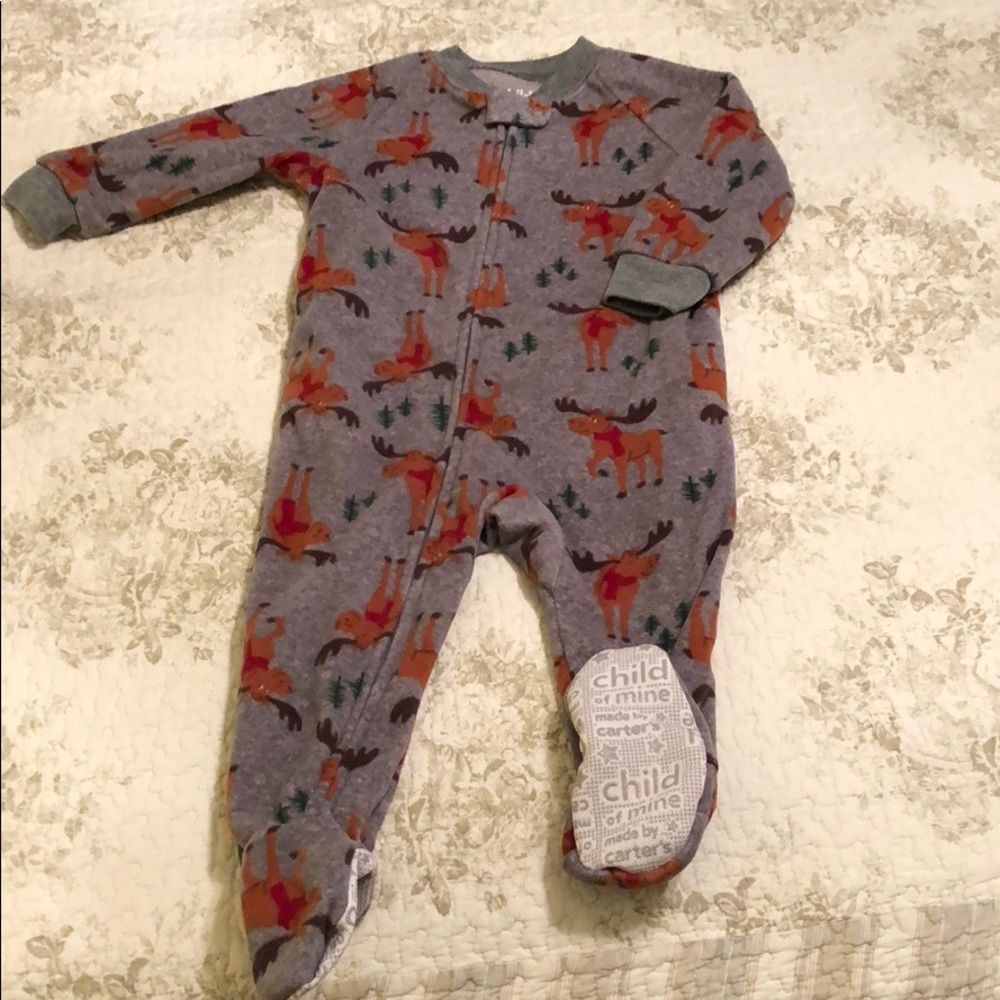 💙baby boy fleece footed sleeper💙